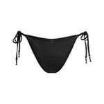 Track Stock of Skims Signature Swim Dipped Tie Bikini Bottom - Onyx - S
