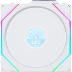 Track Stock of Lian Li 120mm UNI FAN TL LCD Wireless RGB Case Fan (White)