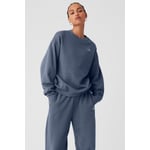 Track Stock of Alo Accolade Crew Neck Pullover - Bluestone - M