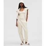 Track Stock of Scuba Mid-Rise Oversized Jogger *Regular - Light Ivory - XXXS