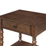 Track Stock of Pioneer Woman Harper Spindle Nightstand with USB Charging Ports, Homestead Brown