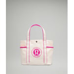 Track Stock of Daily Multi-Pocket Mini Canvas Tote Bag 6.5L - Natural/Pow Pink Tone - ONE SIZE