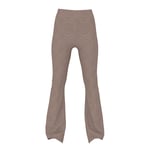 Track Stock of All-Day Cotton™ Foldover Flare Leggings - Cocoa Heather Blush Bling - XXL-Regular