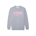 Track Stock of PINK x LoveShackFancy Oversized Crew Sweatshirt - VS Medium Heather Grey - M