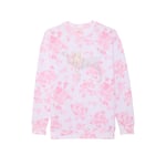 Track Stock of PINK x LoveShackFancy Oversized Crew Sweatshirt - Everblooming White - L