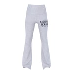 Track Stock of All-Day Cotton™ Foldover Flare Leggings - Medium Heather Grey Bling Game Day Capsule - S-S