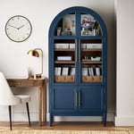 Track Stock of Member's Mark Enzo Storage Cabinet With Rattan Cabinet Doors - Blue