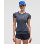 Track Stock of Swiftly Tech Short-Sleeve Shirt 2.0 *Hip Length - Spandex Stripe Club Blue/White - 8