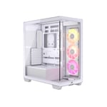 Track Stock of CORSAIR iCUE LINK 3500X RGB Tempered Glass Mid-Tower PC Case, White - 3x Pre-Installed RX1