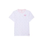 Track Stock of PINK x LoveShackFancy Campus Cotton™ Tee - Rose Dot White - XXS