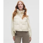 Track Stock of Wunder Puff 600-Down-Fill Cropped Vest - Light Ivory - 2