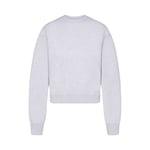 Track Stock of Skims Cotton Fleece Crewneck  - Light Heather Grey