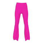 Track Stock of All-Day Cotton™ Foldover Flare Leggings - Pink Fire Bling Rocker Capsule - XS-Regular