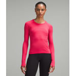 Track Stock of Swiftly Tech Long-Sleeve Shirt 2.0 *Waist Length - Cherry Mist/Cherry Mist - 4
