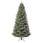 Track Stock of My Texas House 9' Grand Spruce Prelit Green Artificial Christmas Tree with LumaDazzle Colo