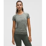 Track Stock of Swiftly Tech Short-Sleeve Shirt 2.0 *Hip Length - Rainforest Green/Light Ivory - 4