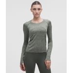 Track Stock of Swiftly Tech Long-Sleeve Shirt 2.0 *Waist Length - Rainforest Green/Light Ivory - 12
