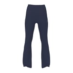 Track Stock of All-Day Cotton™ Foldover Flare Leggings - Noir Navy Pearl - L-Short