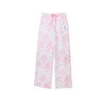 Track Stock of PINK x LoveShackFancy Wide-Leg Sweatpants - Everblooming White - XL-Long