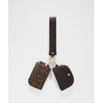 Track Stock of Dual Pouch Wristlet - Leopardo Shift Midi Desert Khaki Multi/Night Brown/Gold - ONE SIZE