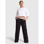 Track Stock of Flannel Sleep Pants - Black Lights Print - S-Short