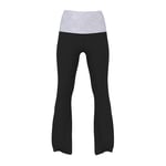 Track Stock of All-Day Cotton™ Foldover Flare Leggings - Pure Black Bow - S-Short