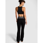 Track Stock of All-Day Cotton™ Foldover Flare Leggings - Pure Black Charcoal Grey Bling Angelina - XXL-Sh