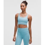 Track Stock of lululemon Energy Longline Bra Medium Support - Washed Blue