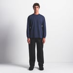 Track Stock of Skims Heavyweight Cotton Mens Relaxed Long Sleeve T Shirt - Damson - M