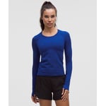 Track Stock of Swiftly Tech Long-Sleeve Shirt 2.0 *Waist Length - Deep Sea Blue/Deep Sea Blue - 2
