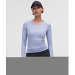Track Stock of Swiftly Tech Long-Sleeve Shirt 2.0 *Waist Length - Serene Blue/Dusty Lilac - 14