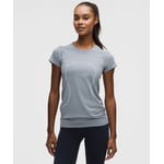 Track Stock of Swiftly Tech Short-Sleeve Shirt 2.0 *Hip Length - Spandex Stripe Starch Blue/Club Blue - 2