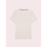 Track Stock of PINK x LoveShackFancy Campus Cotton™ Tee - Snow Heather - XS