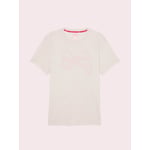 Track Stock of PINK x LoveShackFancy Campus Cotton™ Tee - Snow Heather - S