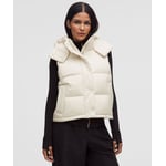 Track Stock of Wunder Puff 600-Down-Fill Cropped Vest - Light Ivory - 4