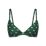 Track Stock of Wear Everywhere™ Push-Up Bra - Jaguar Green Dog Print - 32-D