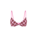 Track Stock of Wear Everywhere™ Push-Up Bra - Pink Lollipop Plaid Print - 36-A