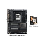 Track Stock of ASUS ProArt X870E-CREATOR WIFI Motherboard & AMD Ryzen 7 9800X3D CPU Combo, AM5 ATX , PCIe