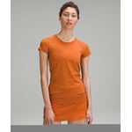 Track Stock of Swiftly Tech Short-Sleeve Shirt 2.0 *Hip Length - Burnt Orange/Burnt Orange - 18