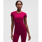 Track Stock of Lululemon Swiftly Tech Short-Sleeve Shirt 2.0 - Berry Rumble/Berry Rumble