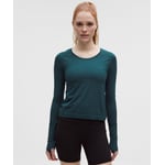 Track Stock of Swiftly Tech Long-Sleeve Shirt 2.0 *Waist Length - Indochine Blue/Indochine Blue - 4