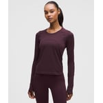 Track Stock of Swiftly Tech Long-Sleeve Shirt 2.0 *Waist Length - Black Plum/Black Plum - 16