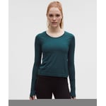 Track Stock of Swiftly Tech Long-Sleeve Shirt 2.0 *Waist Length - Indochine Blue/Indochine Blue - 2