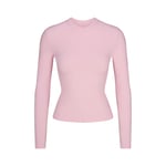 Track Stock of Skims Cotton Jersey Long Sleeve T Shirt  - Cherry Blossom