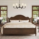 Track Stock of Aubel Dark Walnut King Size Platform Bed