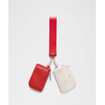 Track Stock of Lululemon Dual Pouch Wristlet - Oxford Red/Light Ivory/Silver