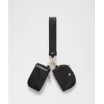 Track Stock of Lululemon Dual Pouch Wristlet - Black/White/Gold