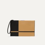 Track Stock of Rothy's The Wristlet - Camel And Black