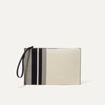 Track Stock of Rothy's The Wristlet - Ivory Rugby Stripe