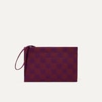 Track Stock of Rothy's The Wristlet - Checker Plum